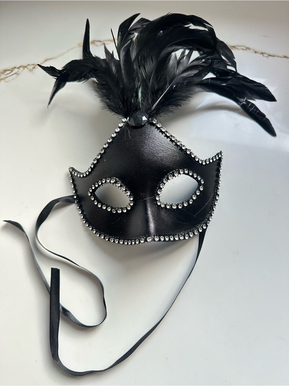 Black Venetian masquerade mask